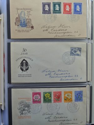 Stamp collection 25708 Netherlands 1952-1963 FDC's.