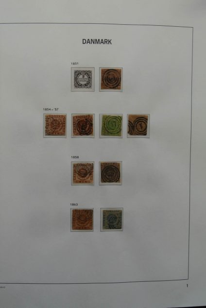 Stamp collection 25816 Denmark 1851-1990.