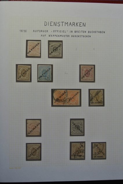 Stamp collection 26074 Luxembourg service 1875-1935.