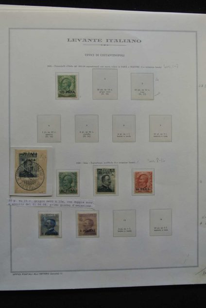 Stamp collection 26602 Italian Levant 1908-1923.