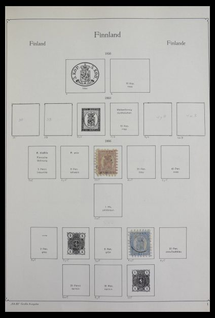 Stamp collection 27292 Finland 1866-1995.