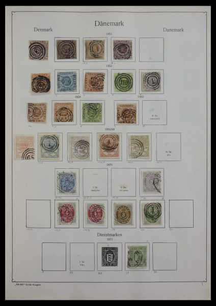 Stamp collection 27300 Denmark 1851-1994.