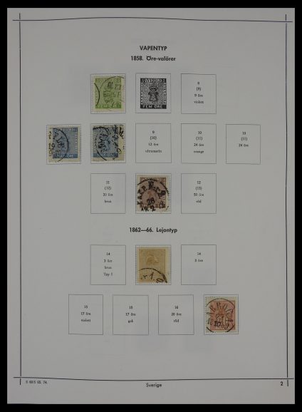 Stamp collection 27380 Sweden 1858-1976.