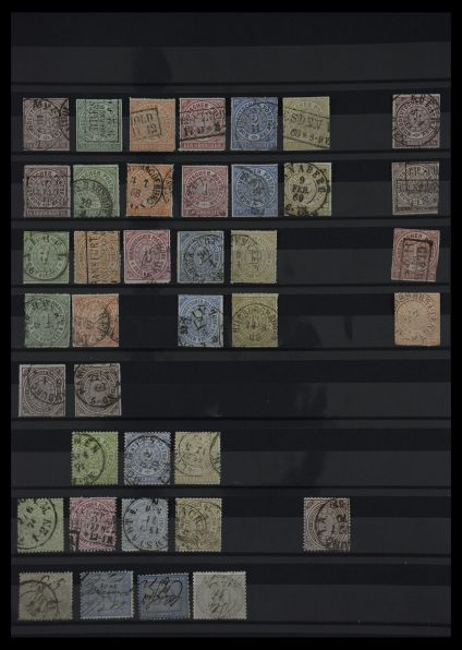 Stamp collection 27411 Norddeutscher Postbezirk 1868-1870.