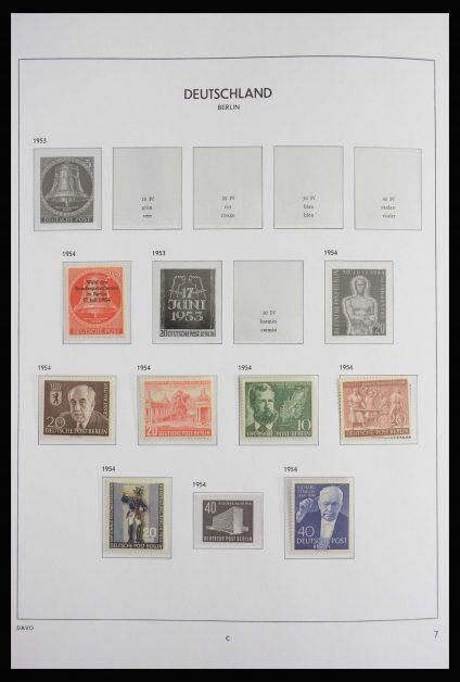 Stamp collection 27830 Berlin 1954-1990.