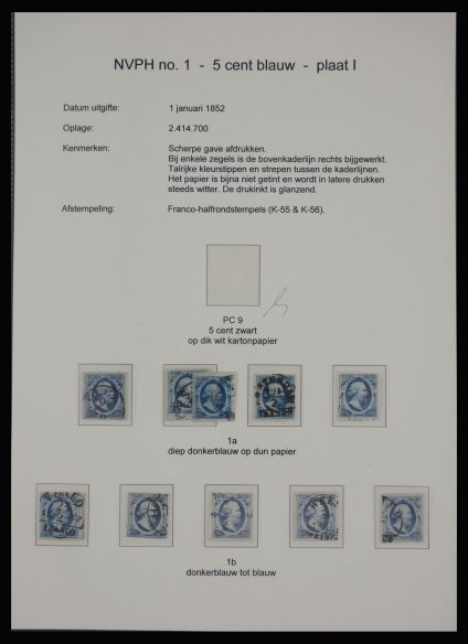 Stamp collection 27855 Netherlands issue 1852.