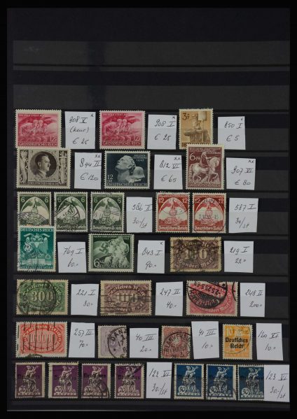 Stamp collection 27863 German Reich platefaws.