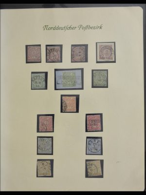 Stamp collection 27917 Norddeutscher Postbezirk 1868-1870.