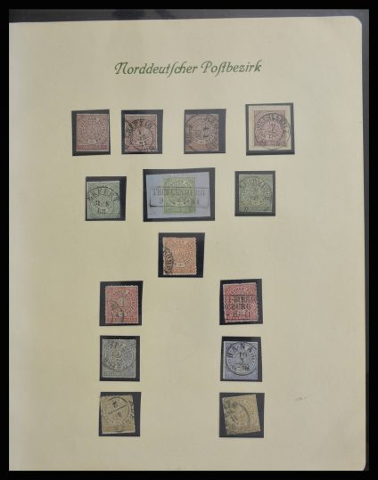 Stamp collection 27917 Norddeutscher Postbezirk 1868-1870.