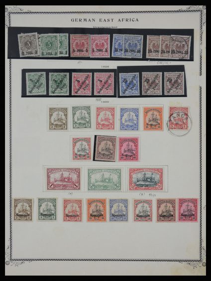 Stamp collection 27936 German East Africa  1893-1918.