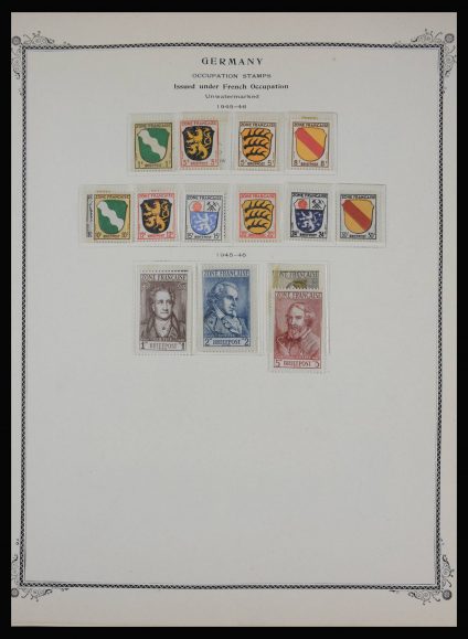 Stamp collection 27942 French Zone and Berlin 1945-1960.