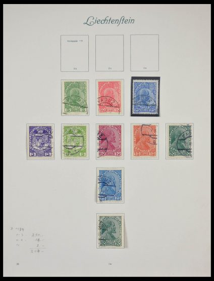 Stamp collection 28190 Liechtenstein 1912-1975.