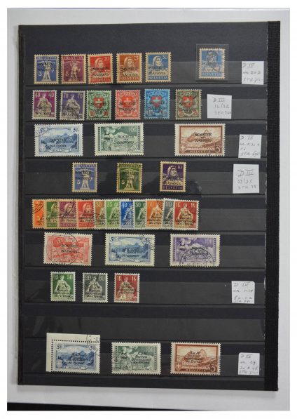 Stamp collection 28314 Switzerland service 1922-1937.