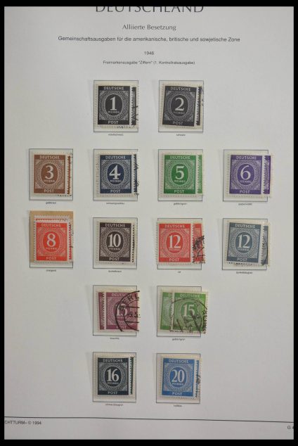 Stamp collection 28580 German Zones 1945-1949.