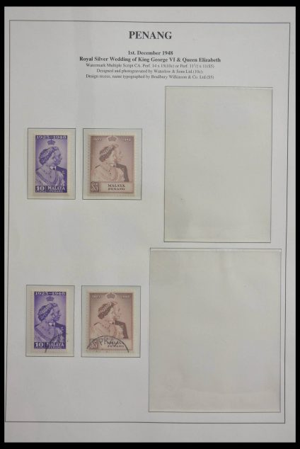 Stamp collection 28678 Malaysia Penang 1948-1986.