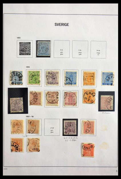 Stamp collection 28879 Sweden 1855-1997.