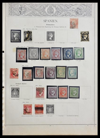 Stamp collection 29148 Spain 1850-1900.