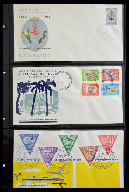 Stamp collection 29235 Surinam FDC's 1960-2006.