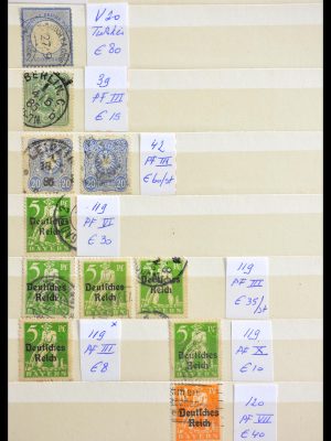 Stamp collection 29317 German Reich plateflaws.