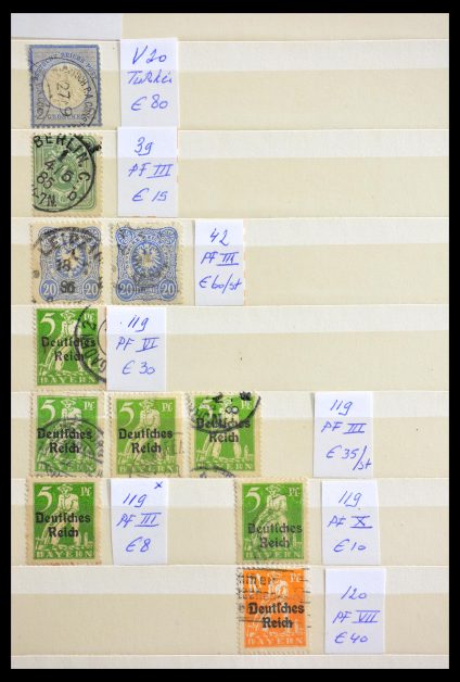 Stamp collection 29317 German Reich plateflaws.