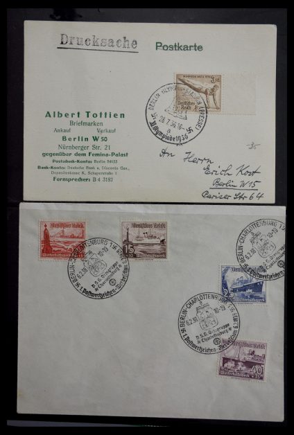 Stamp collection 29382 Germany covers and FDC's 1936-1965.