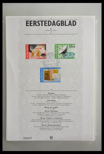 Stamp collection 29403 Netherlands 1st day pages 1981-2010.