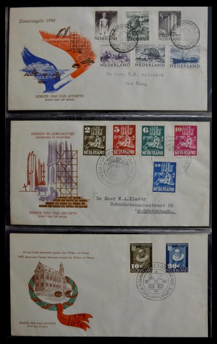 Stamp collection 29470 Netherlands FDC's 1950-1967.