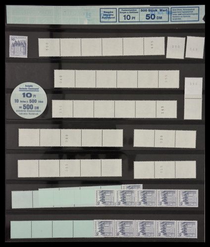 Stamp collection 29483 Bundespost coilstamps.