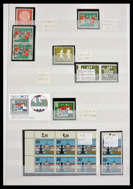 Stamp collection 29491 Bundespost plateflaws 1957-1994.