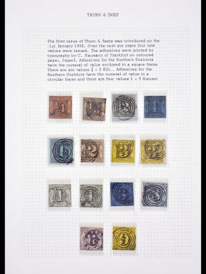 Stamp collection 29548 Thurn & Taxis 1852-1866.