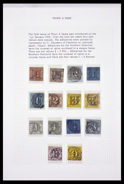 Stamp collection 29548 Thurn & Taxis 1852-1866.