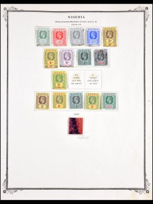 Stamp collection 29616 Nigeria 1914-1941.