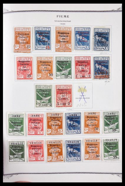 Stamp collection 29635 Fiume 1918-1924.