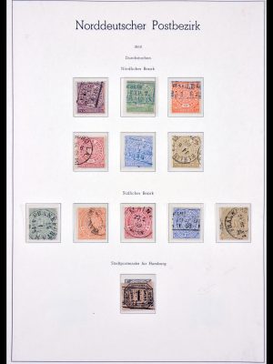 Stamp collection 29641 Norddeutscher Postbezirk 1868-1875.