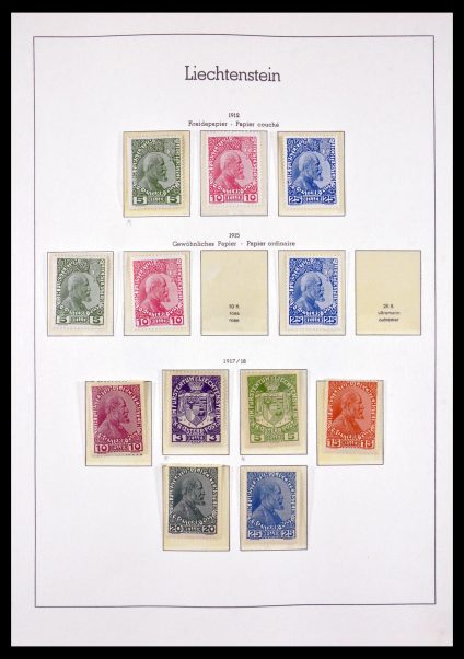 Stamp collection 29734 Liechtenstein 1912-1968.