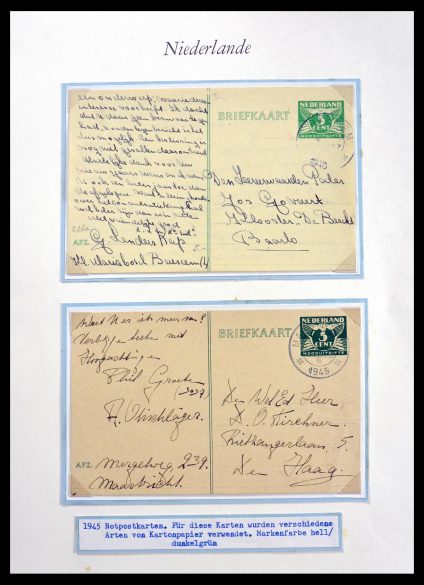 Stamp collection 29824 Netherlands cancels 1945-1946.