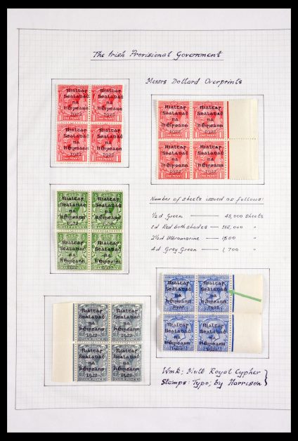 Stamp collection 29921 Ireland 1922.