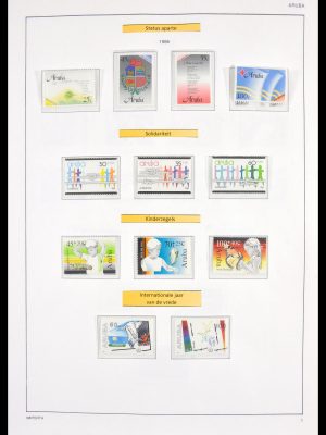 Stamp collection 30039 Aruba 1986-2010 and Surinam 1948-2003.