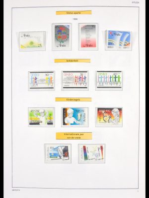 Stamp collection 30039 Aruba 1986-2010 and Surinam 1948-2003.