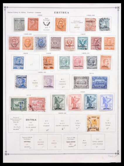 Stamp collection 30147 Italian Eritrea 1892-1940.