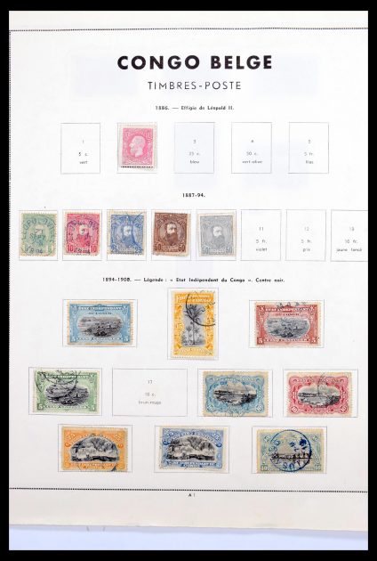 Stamp collection 30183 Belgian territories.