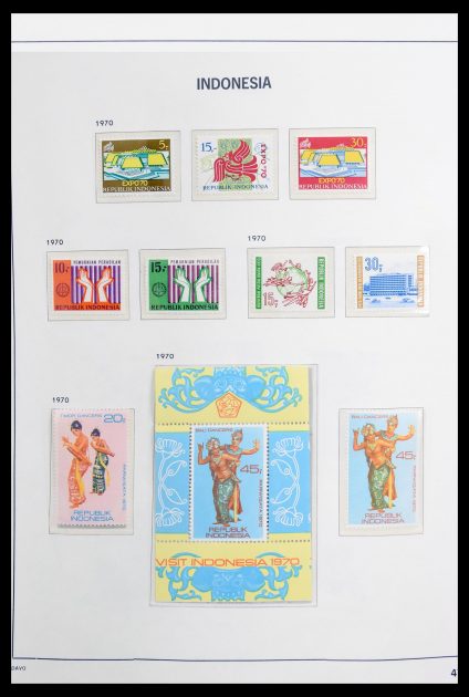 Stamp collection 30236 Indonesia 1970-1985.