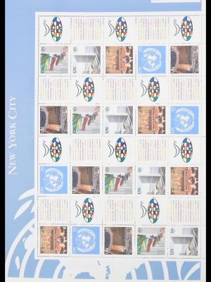 Stamp collection 30276 United Nations personalised sheets 2003-2011.