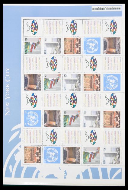 Stamp collection 30276 United Nations personalised sheets 2003-2011.