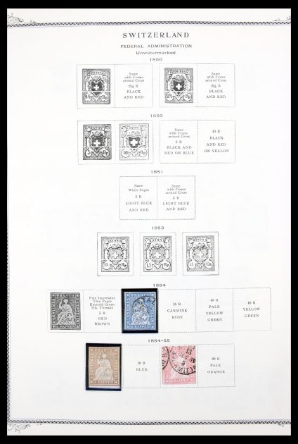 Stamp collection 30296 Zwitserland 1854-1971.