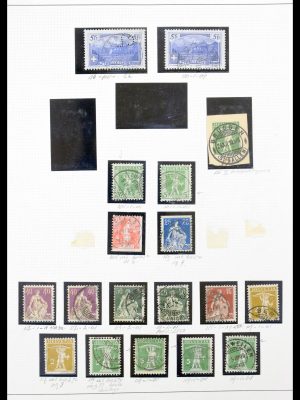 Stamp collection 30323 Switzerland plateflaws  1907-1956.