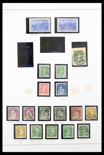 Stamp collection 30323 Switzerland plateflaws  1907-1956.