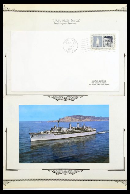 Stamp collection 30341 USA naval cover collection 1930-1970.