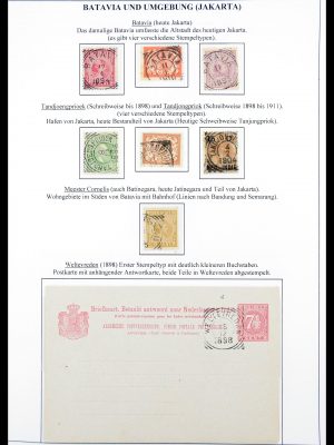 Stamp collection 30363 Dutch east Indies square cancels.