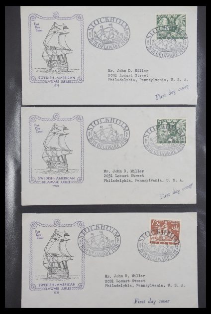 Stamp collection 30394 Sweden first day covers 1938-2003.